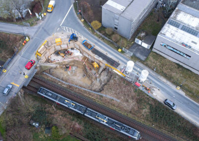 Geo-Bohrtechnik Bohrpfähle für Strommast in Hagen