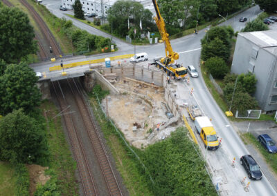 Geo-Bohrtechnik Bohrpfähle für Strommast in Hagen