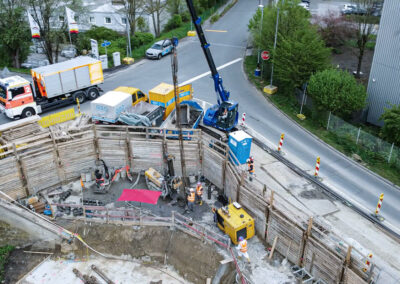 Geo-Bohrtechnik Bohrpfähle für Strommast in Hagen