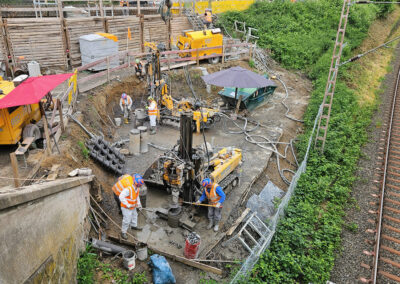 Geo-Bohrtechnik Bohrpfähle für Strommast in Hagen