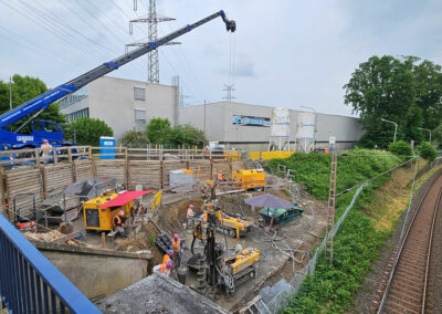 Geo-Bohrtechnik Bohrpfähle für Strommast in Hagen